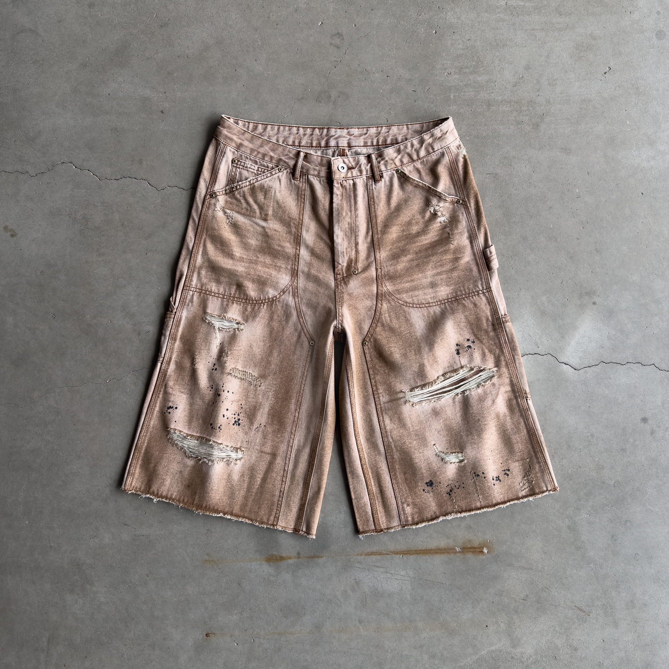 Distressed Workwear Shorts – Bravest Studios