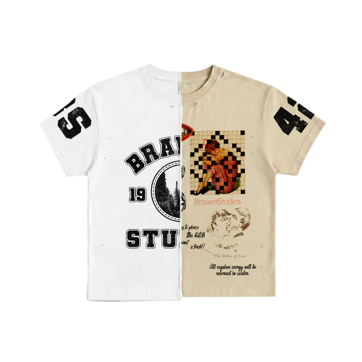 Half Tan Puzzle Tee