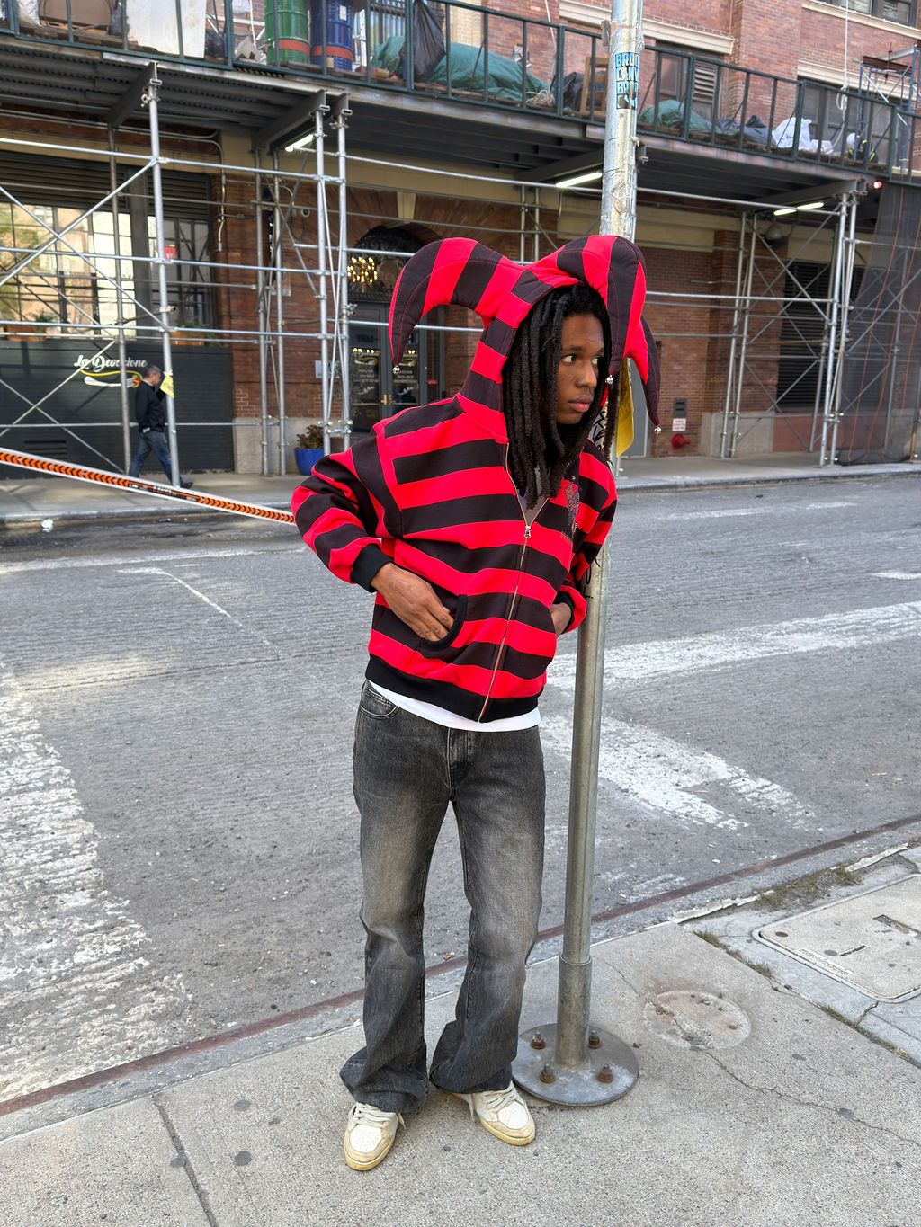 Red and Black Jester Hoodie