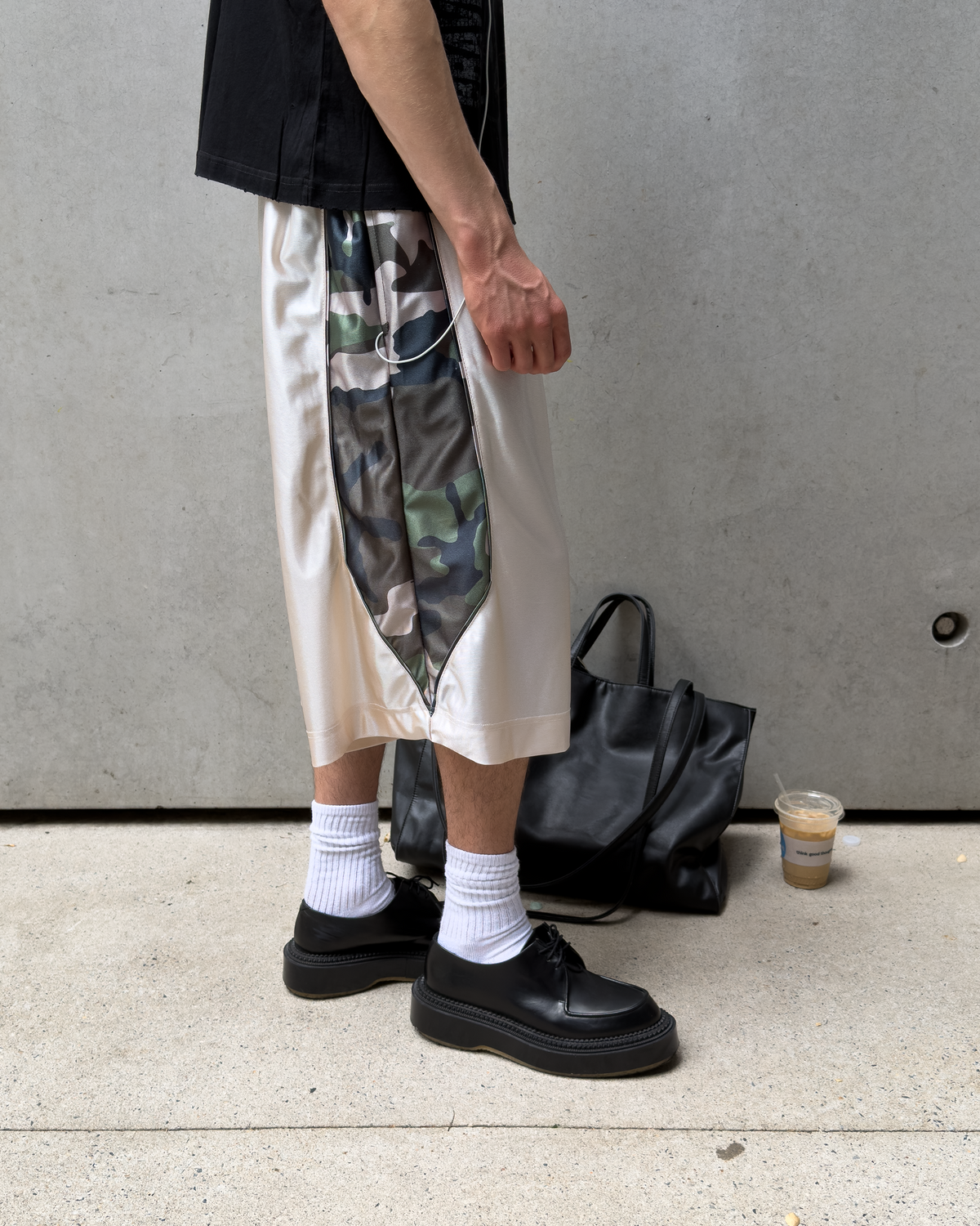 White Camo Baggy Basketball Shorts
