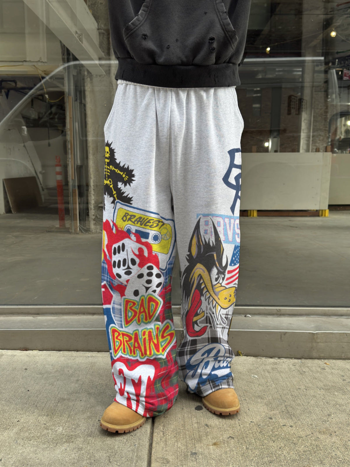 Patchwork Baggy Sweatpants