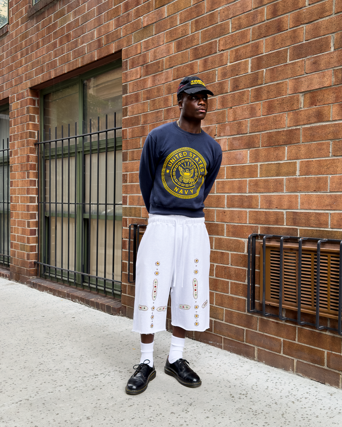 Grey Sapphire Baggy Sweatshorts