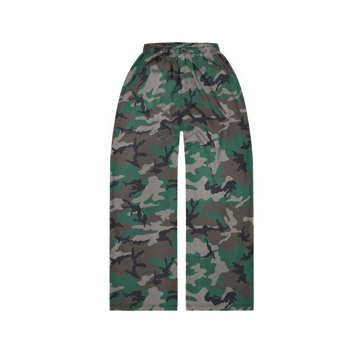 Woodland Camo Baggy Sweatpants