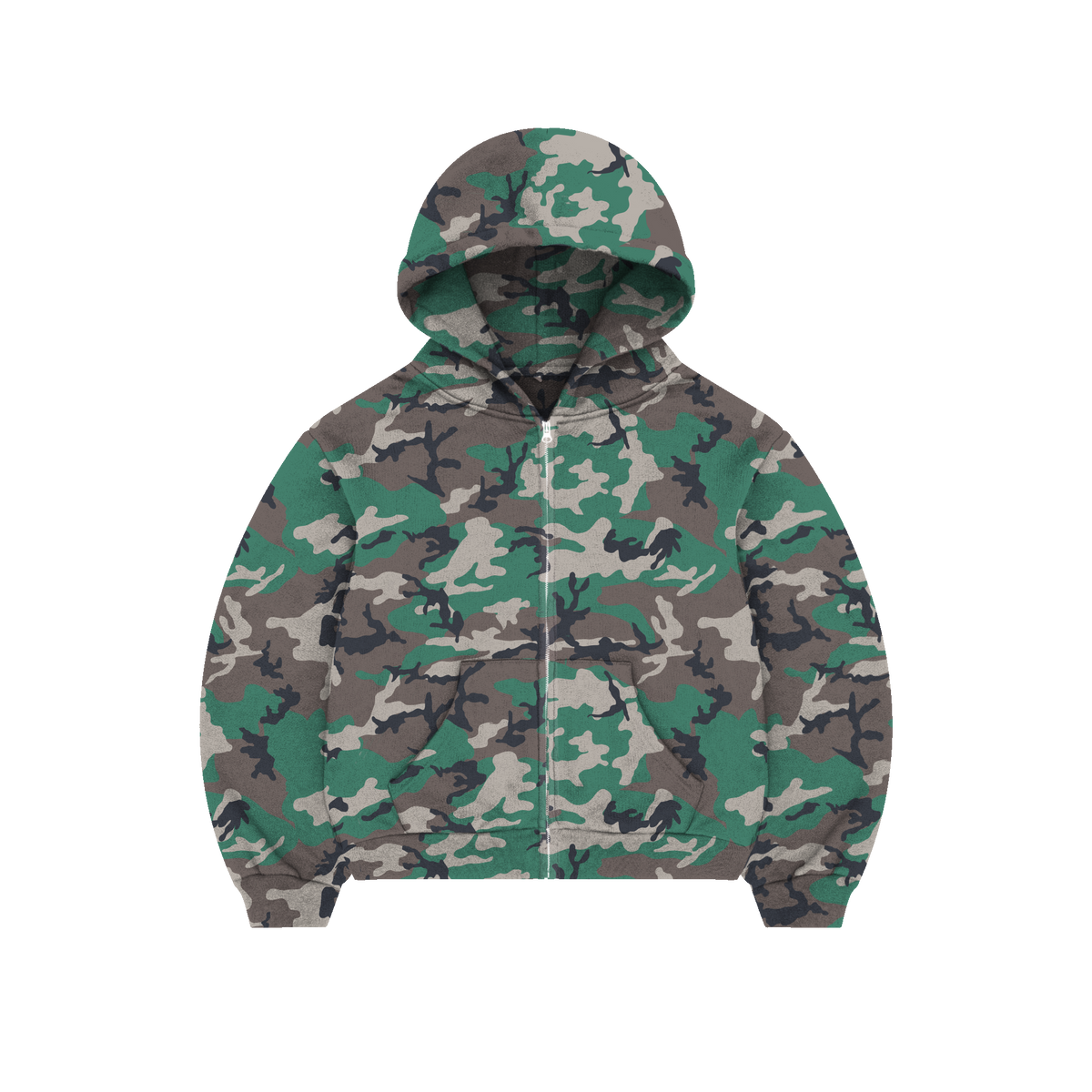 Woodland Camo Zip Hoodie