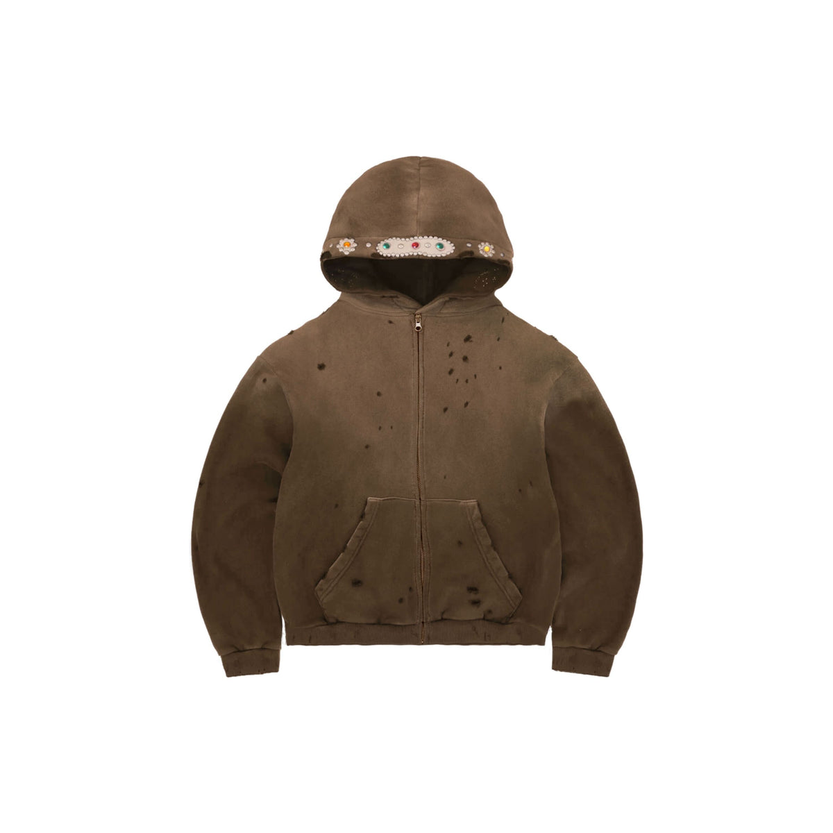 Brown Sapphire Zip Hoodie