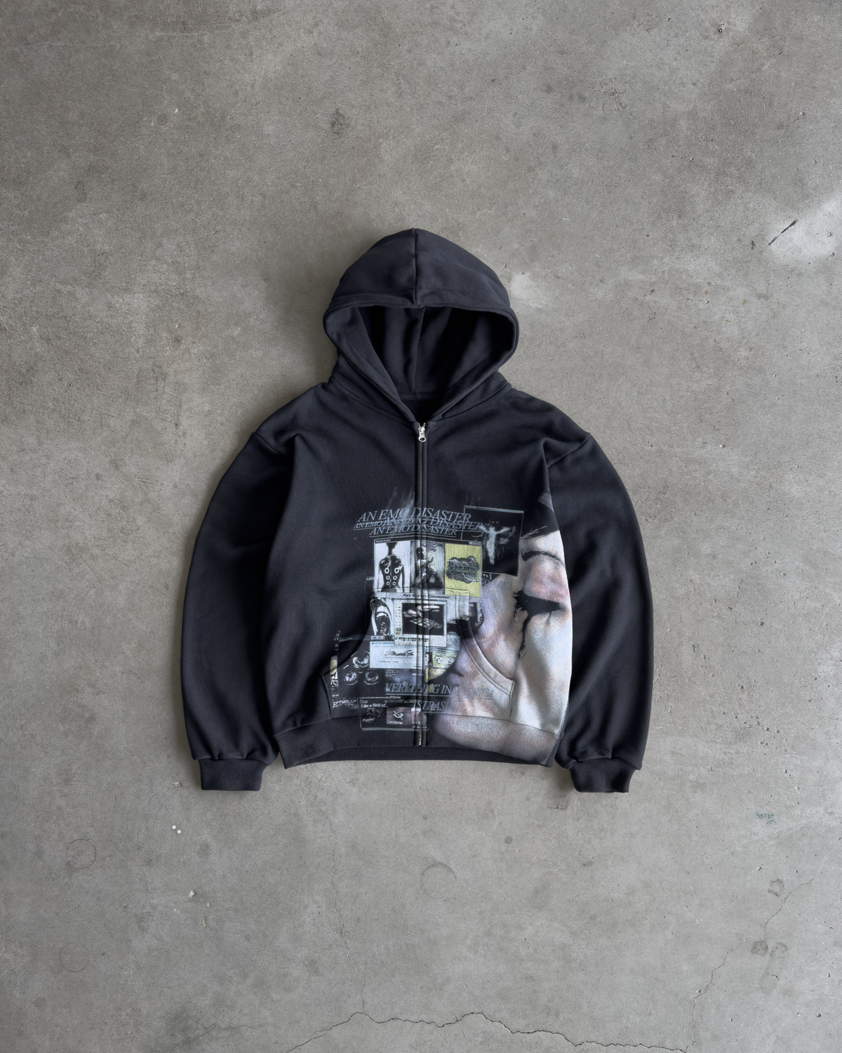Internet Zip Up Hoodie Black