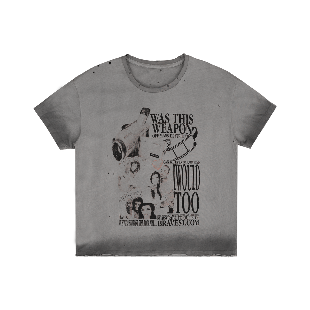 Grey Camcorder Vintage Tee