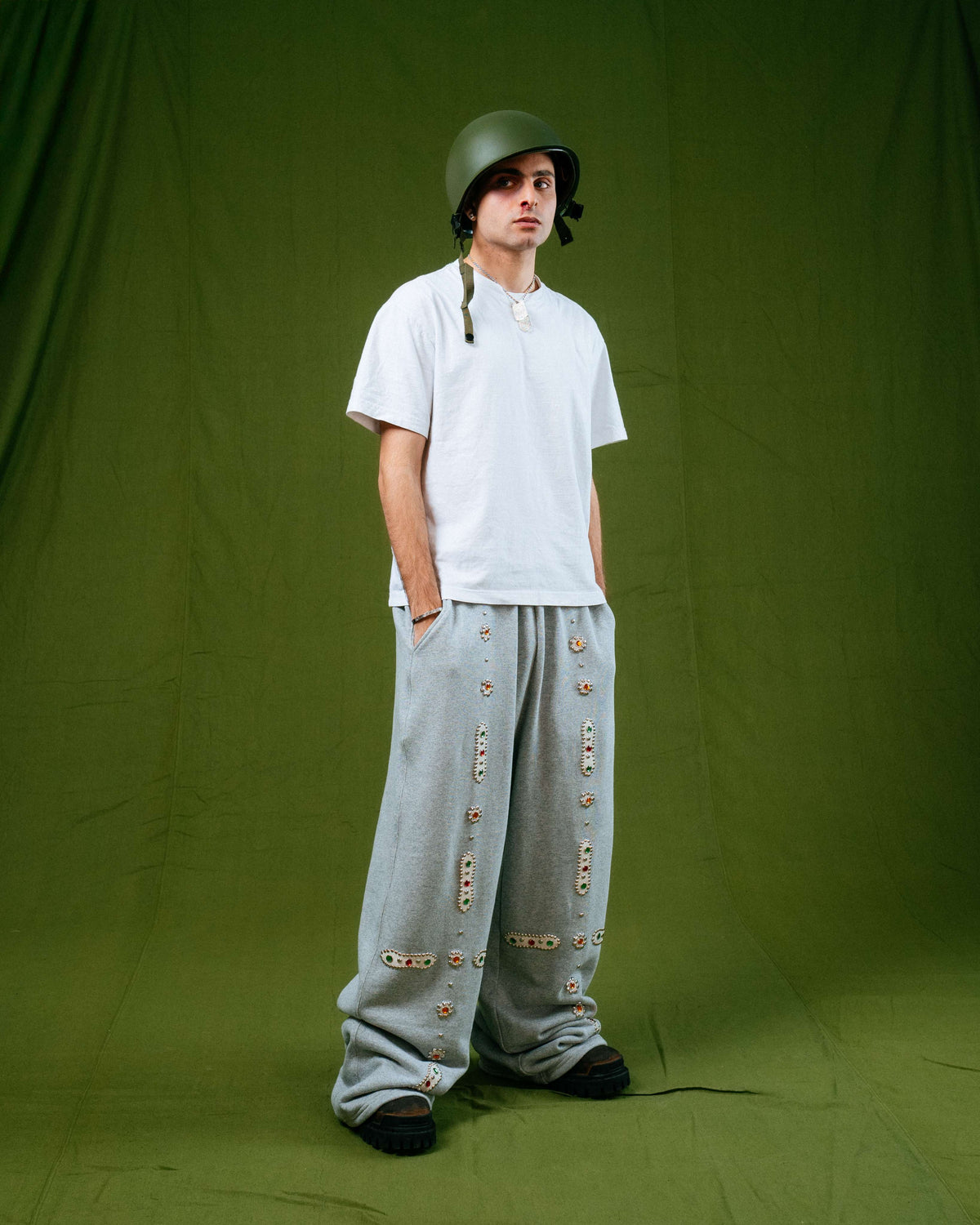 Heather Sapphire Baggy Sweatpants