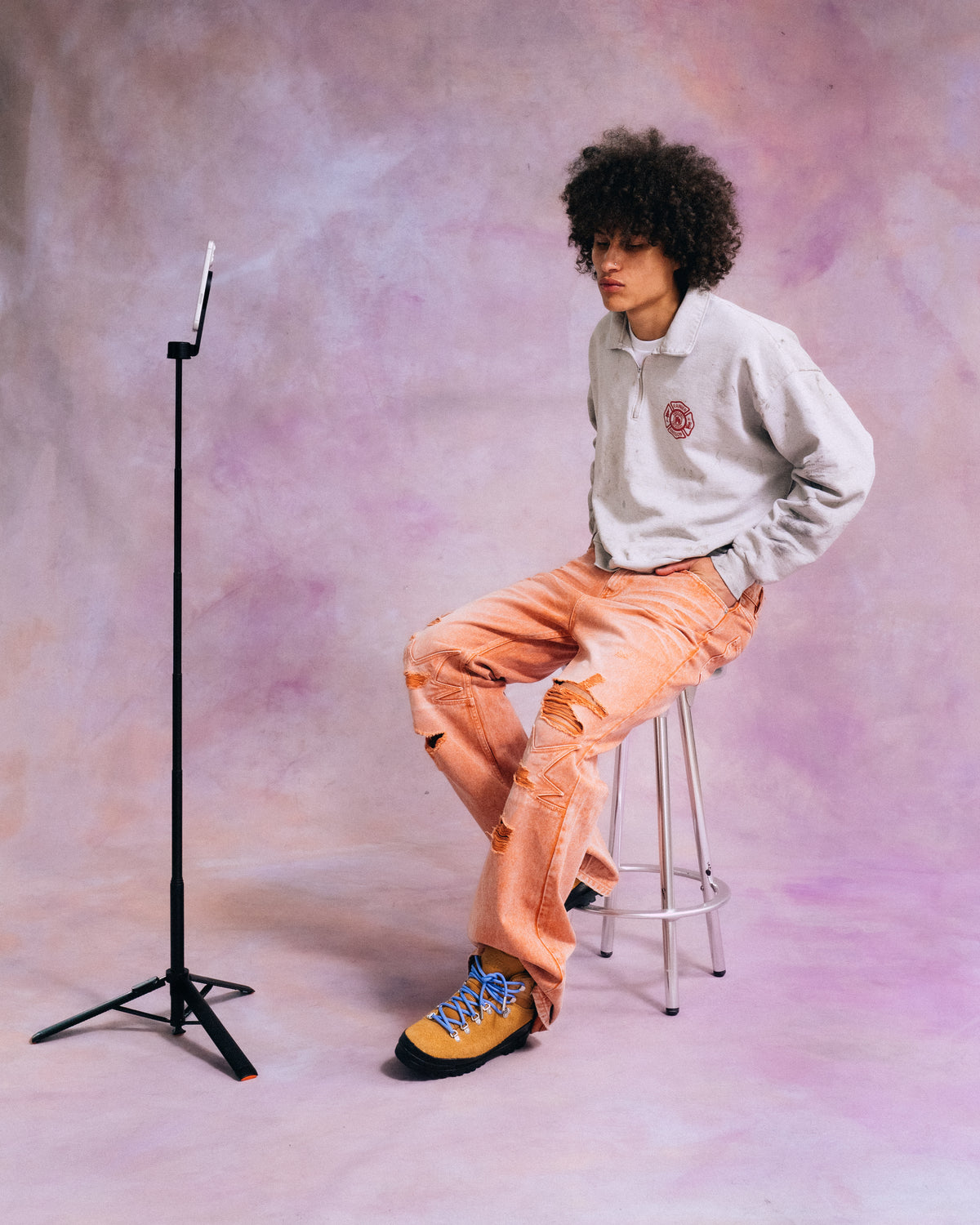 Orange Urchin Flare Denim
