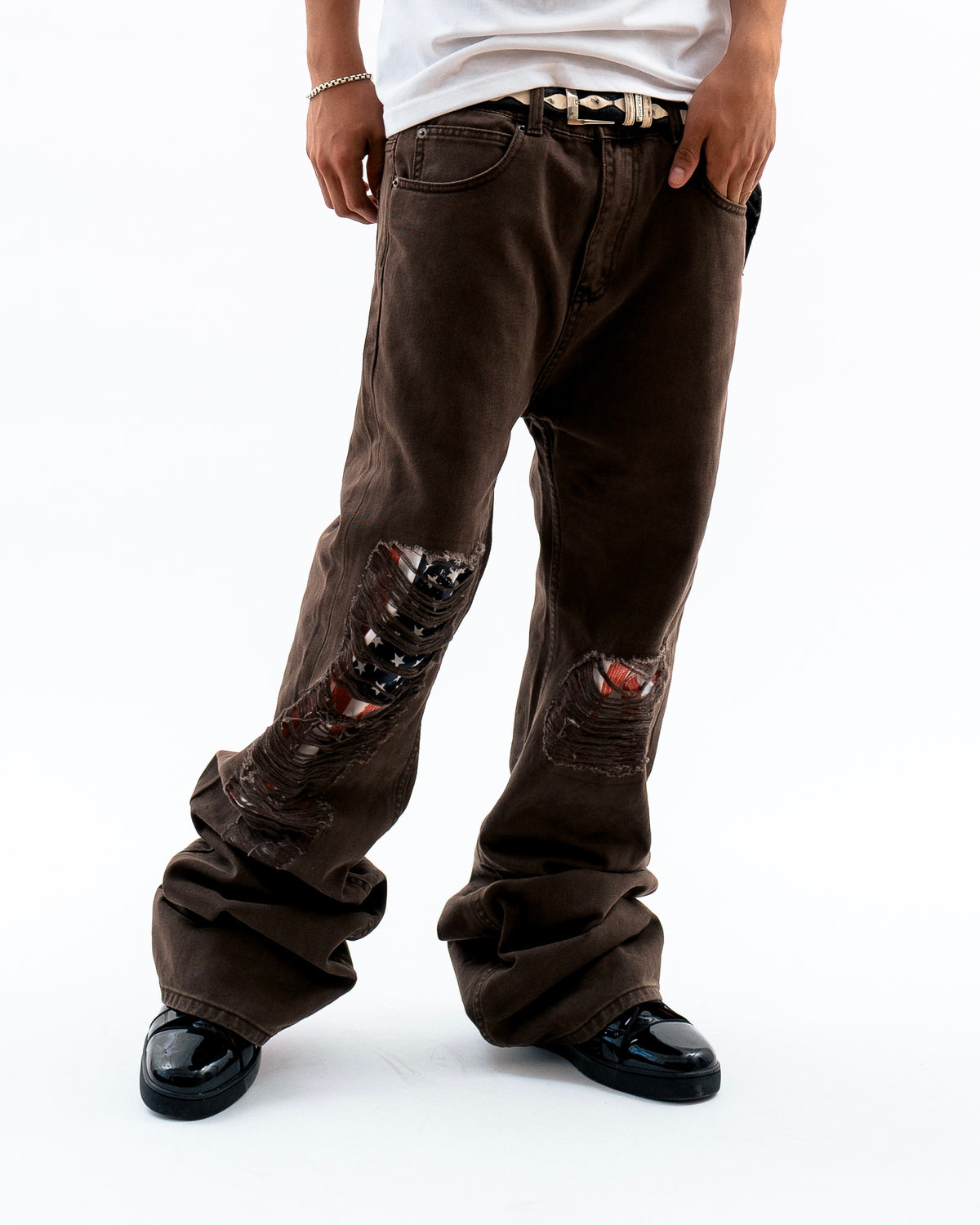 Brown Liberty Flare Denim