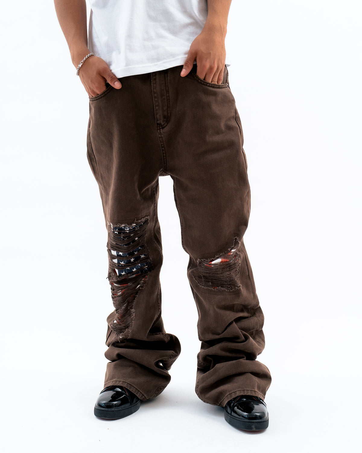 Brown Liberty Flare Denim