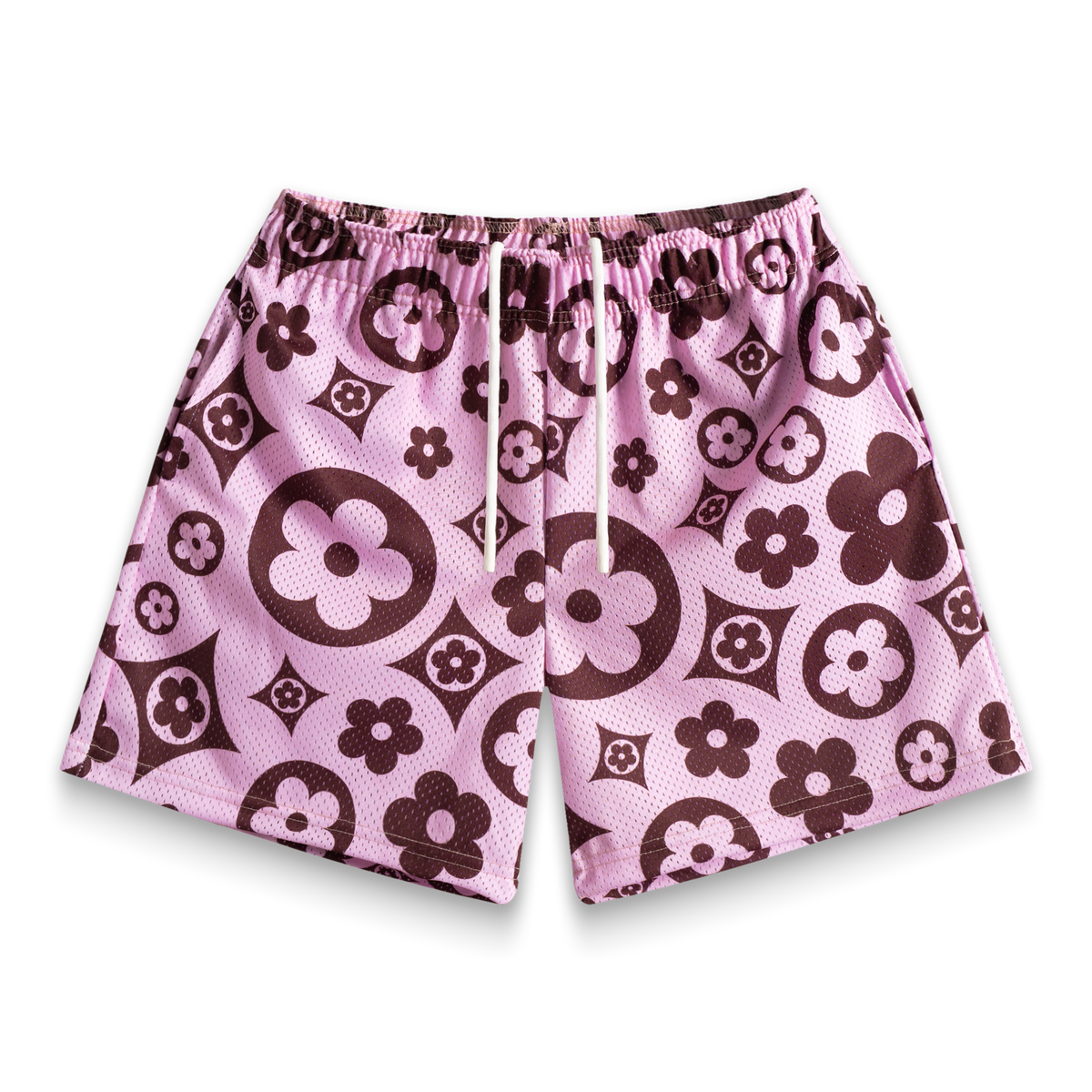 Pink Flower Shorts