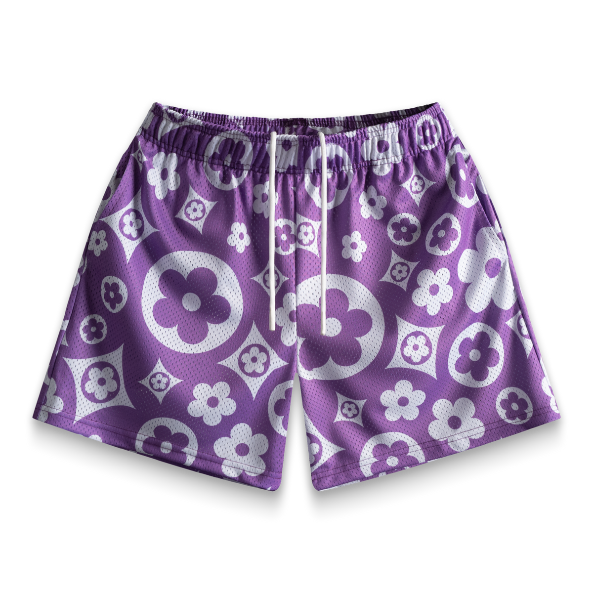 Purple Flower Shorts
