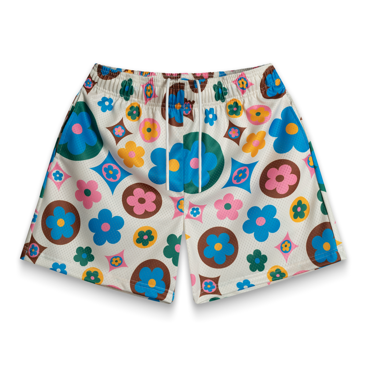 Flower Shorts Cream Multi