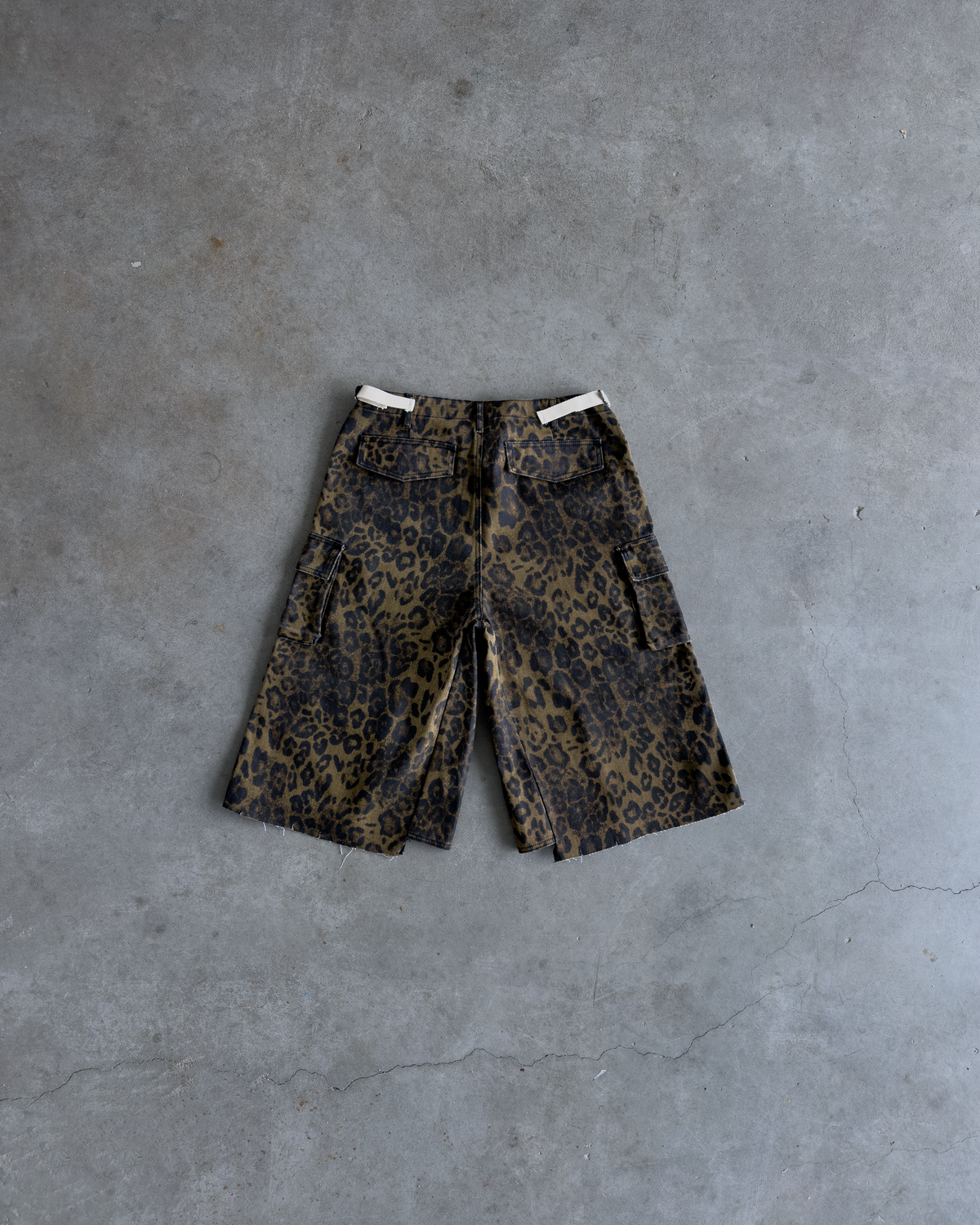 Leopard Baggy Cargo Shorts