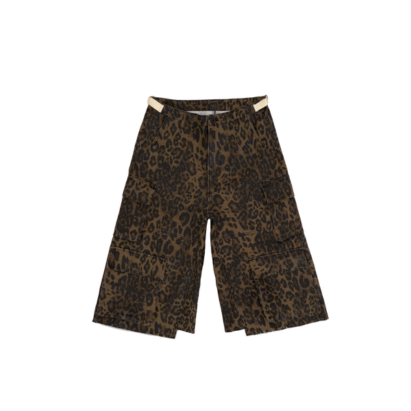 Leopard Baggy Cargo Shorts – Bravest Studios