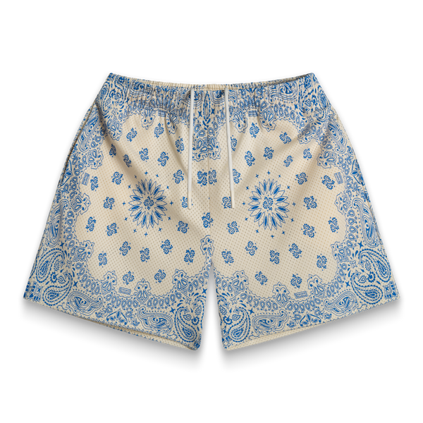 Screenprinted Paisley Cream Shorts – Bravest Studios