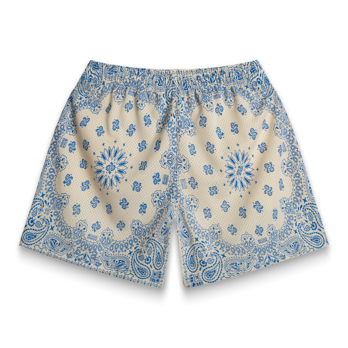 Screenprinted Paisley Cream Shorts