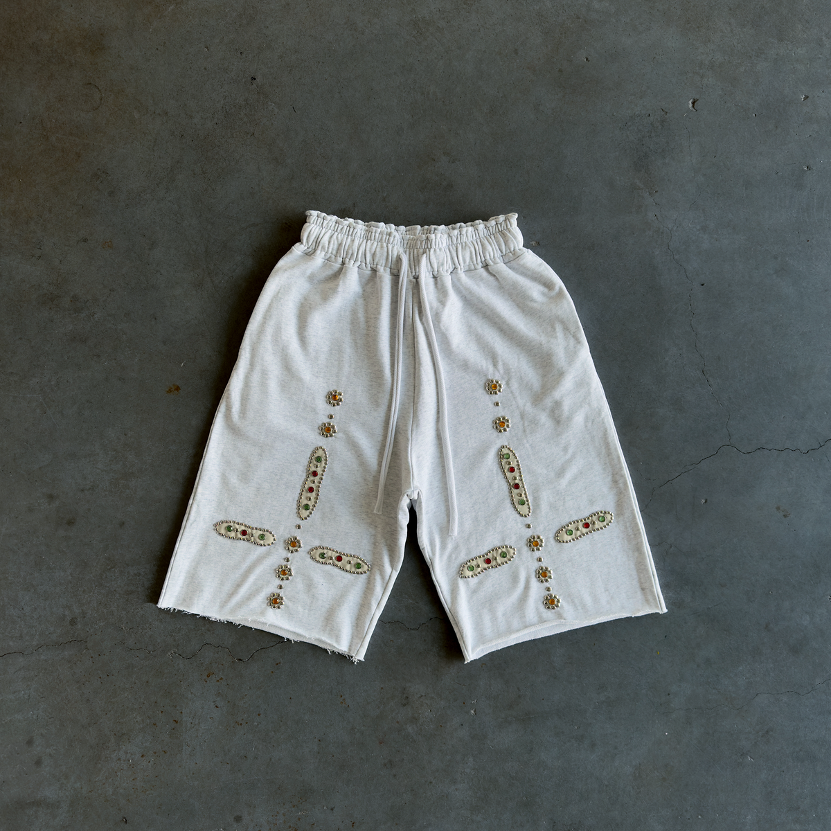Grey Sapphire Baggy Sweatshorts