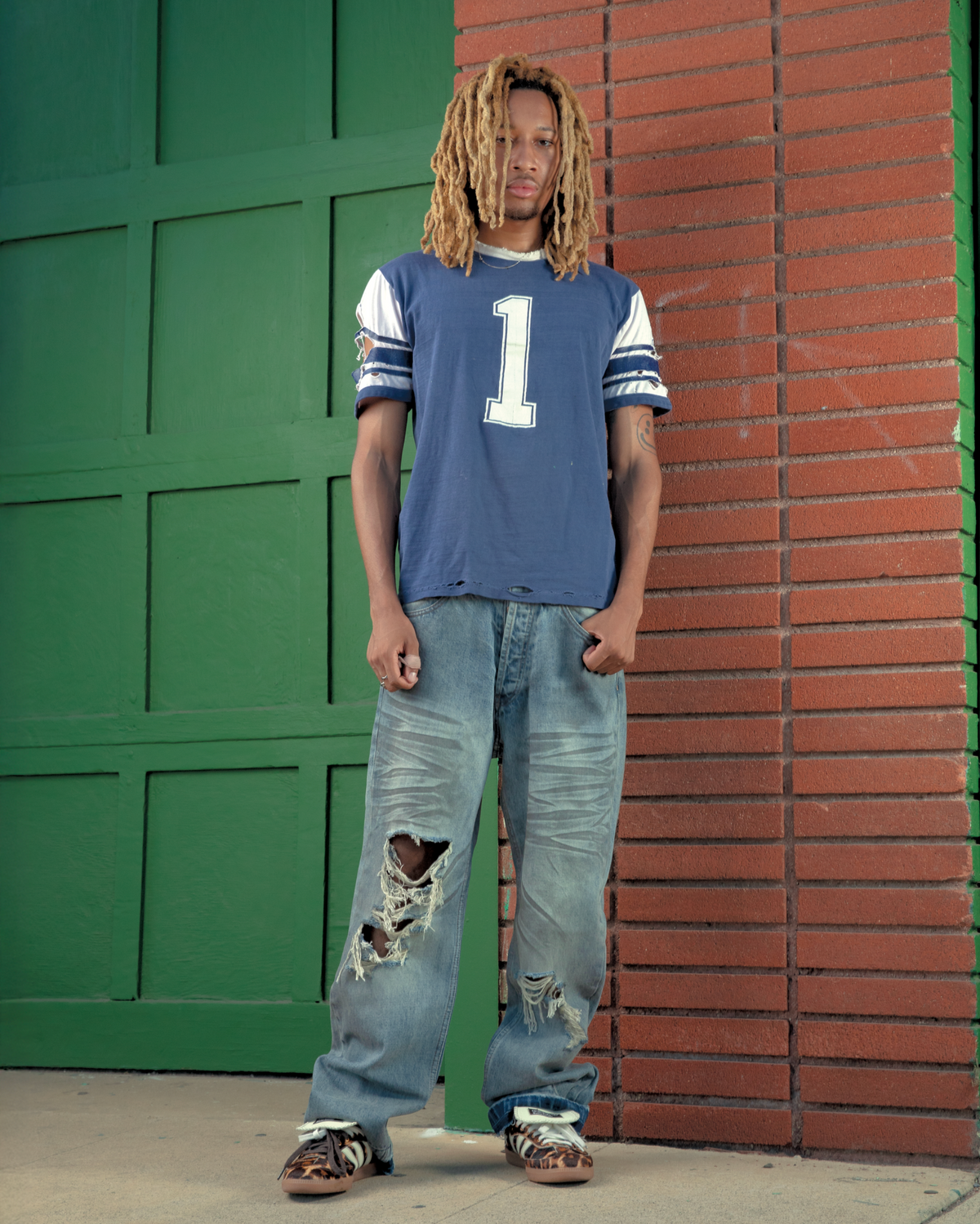 Blue Dirty Wash Denim