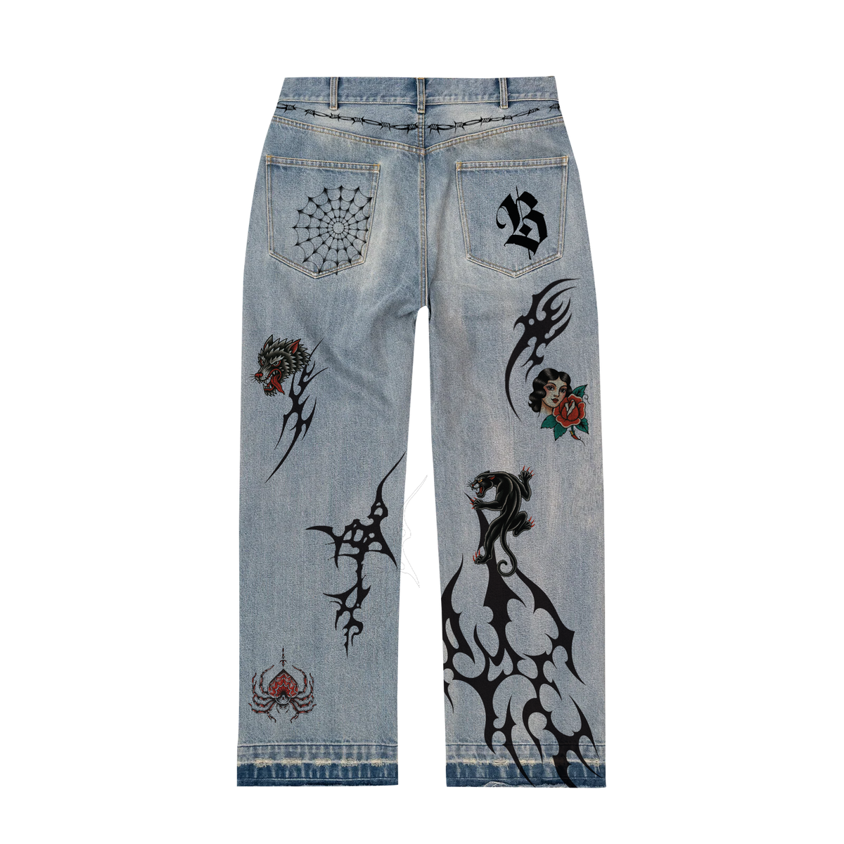Blue Tattoo Denim