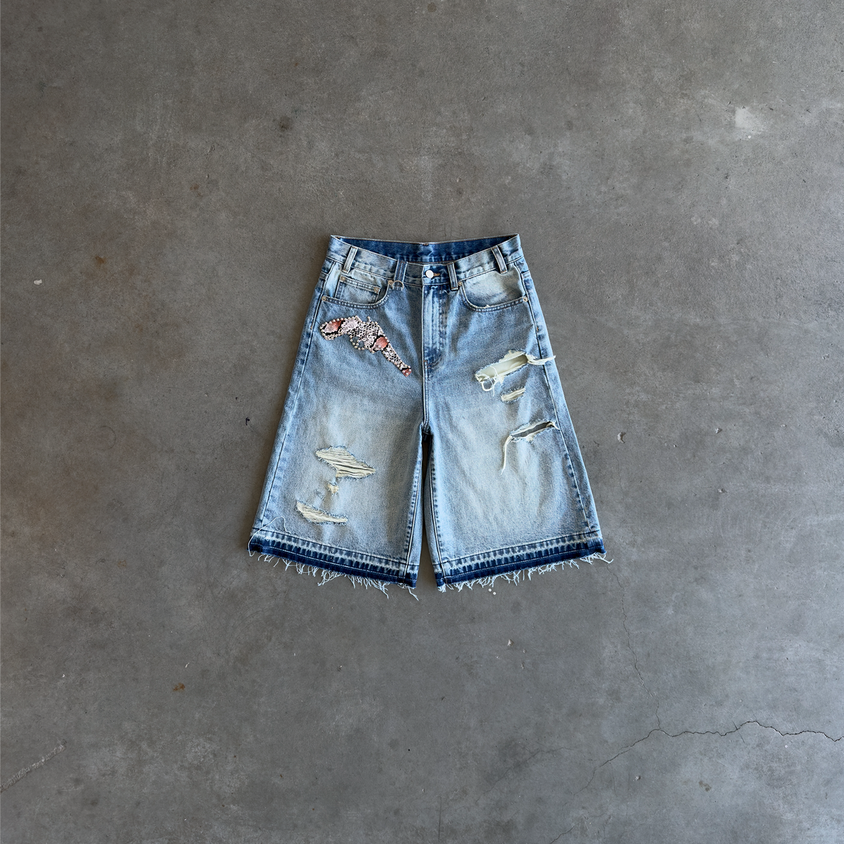 Vintage Blue Pistol Jorts