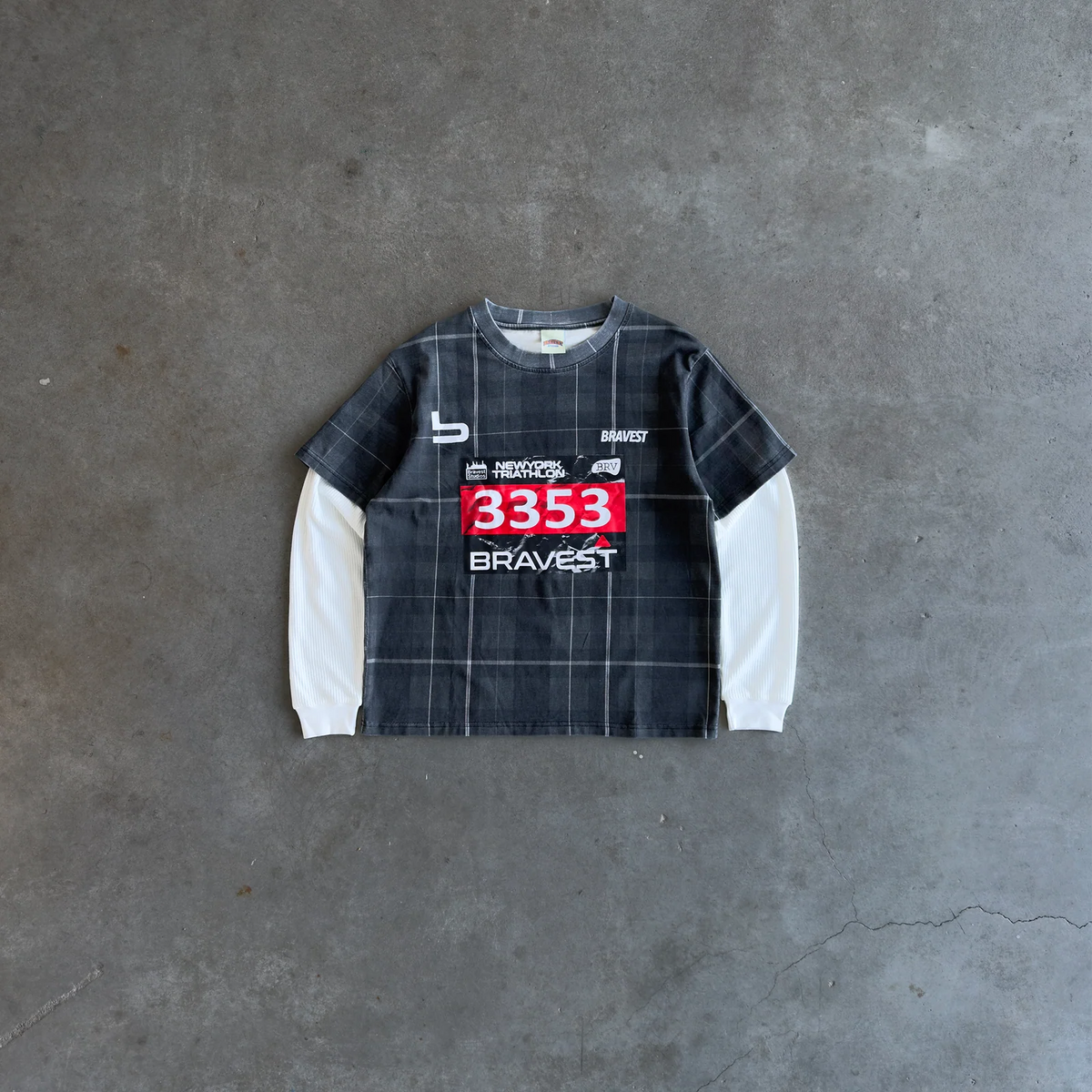 Grey Marathon Thermal Tee Pop Up