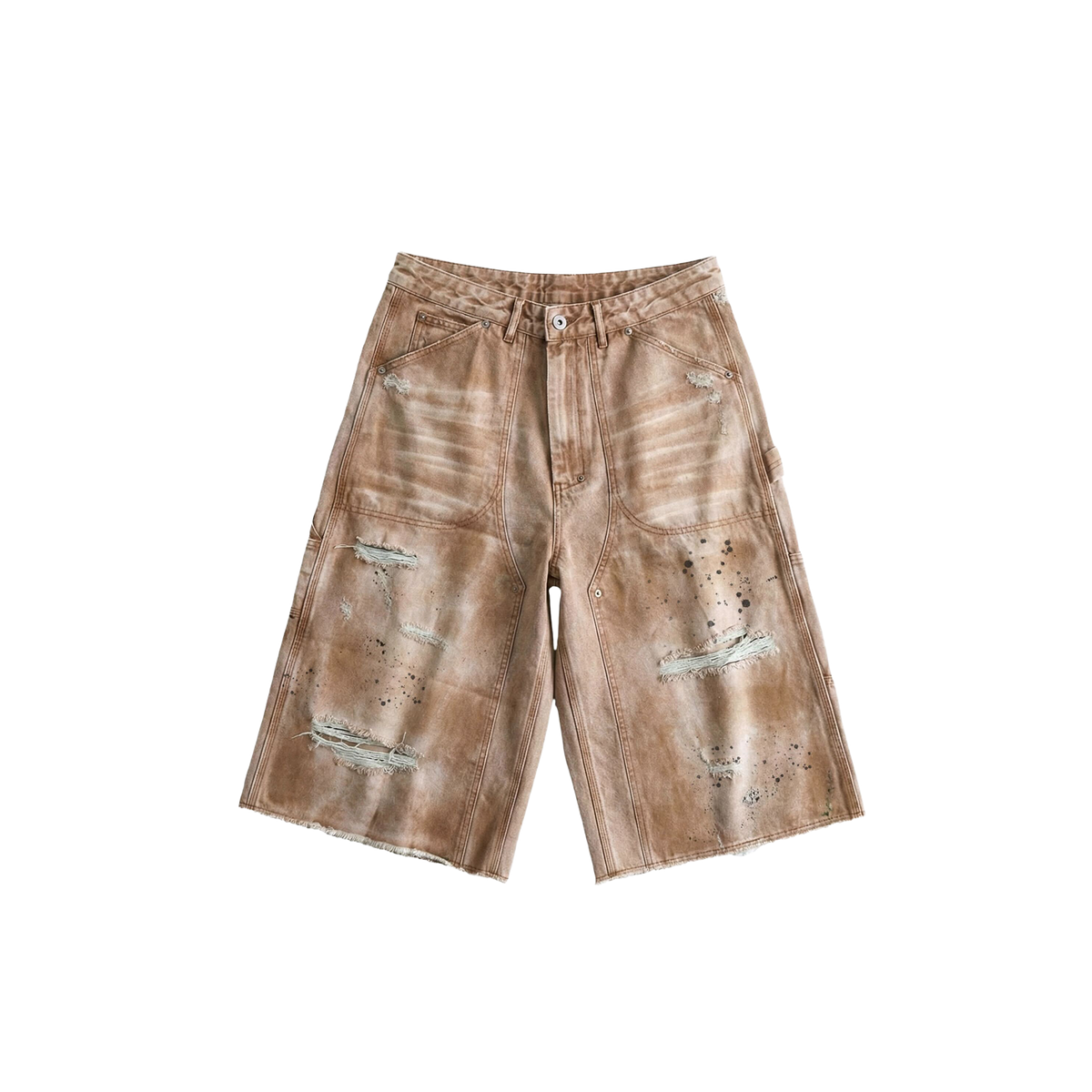 Distressed Workwear Shorts