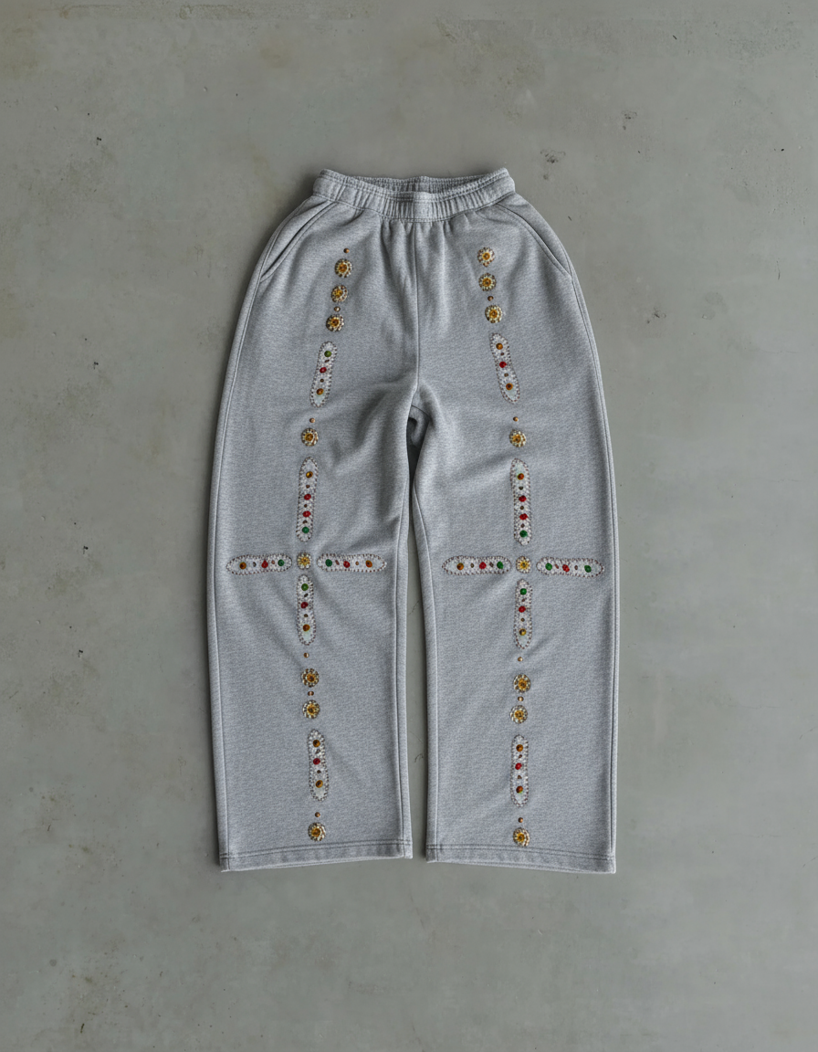 Heather Sapphire Baggy Sweatpants