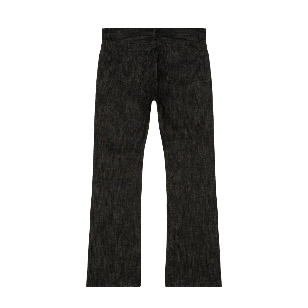 Black Raw Flare Denim