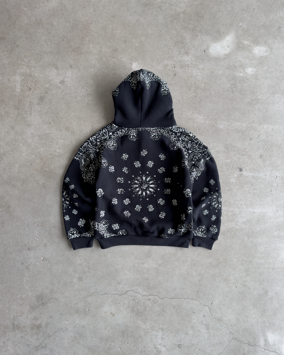 Black Paisley Hoodie