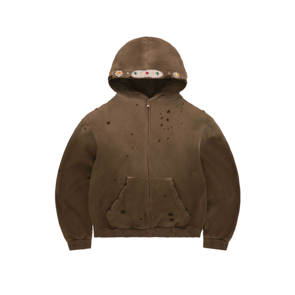 Brown Sapphire Zip Hoodie