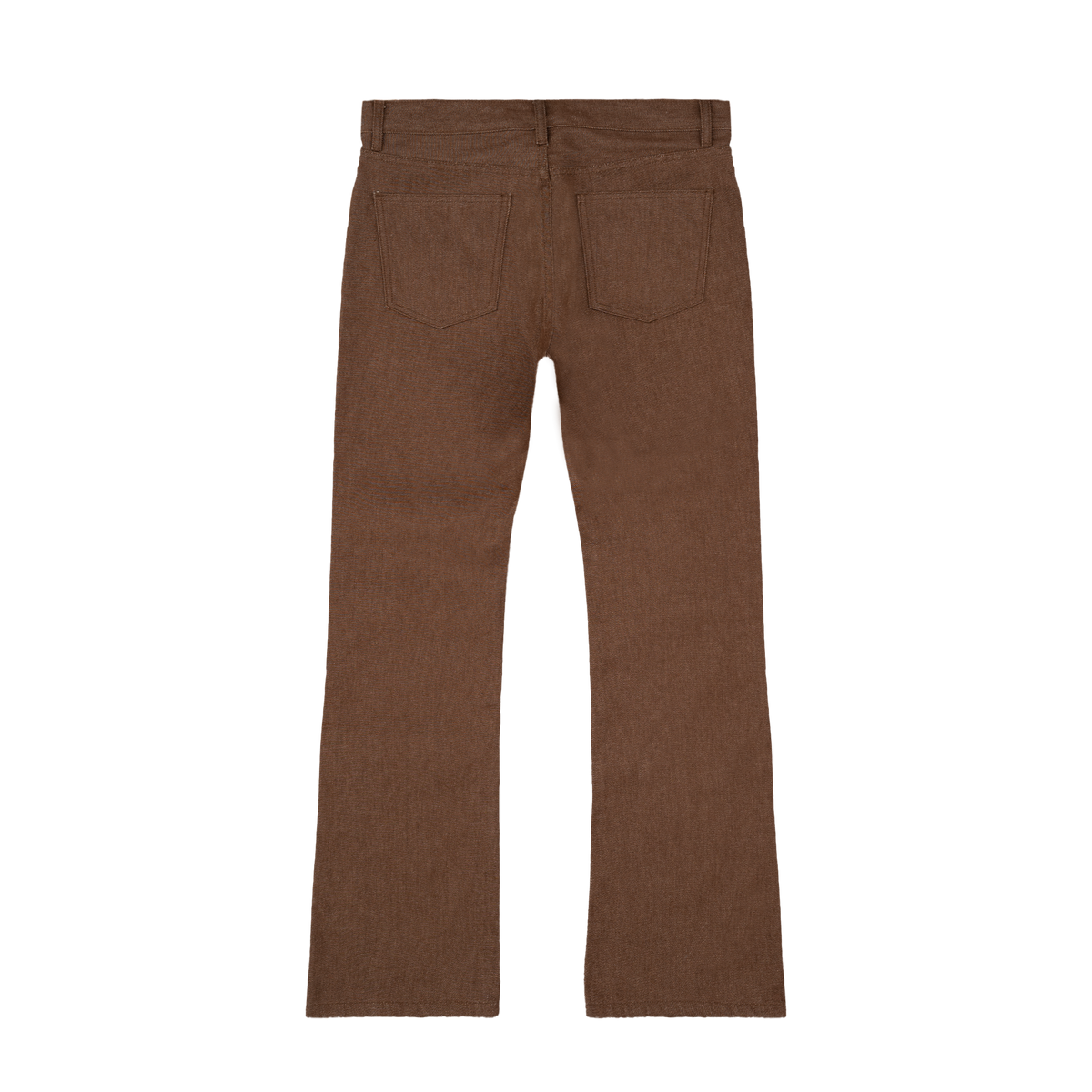 Brown Raw Flare Denim
