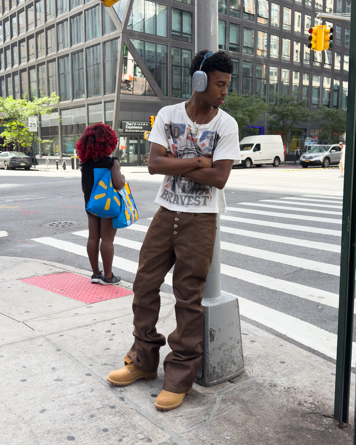 Brown Raw Flare Denim