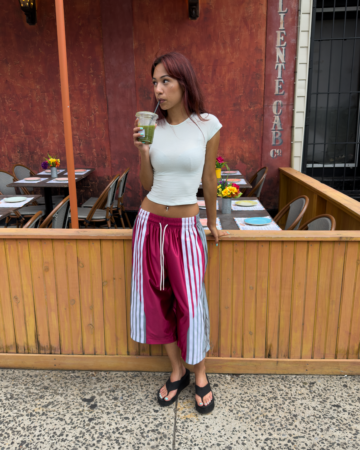 Striped Baggy Basketball Shorts
