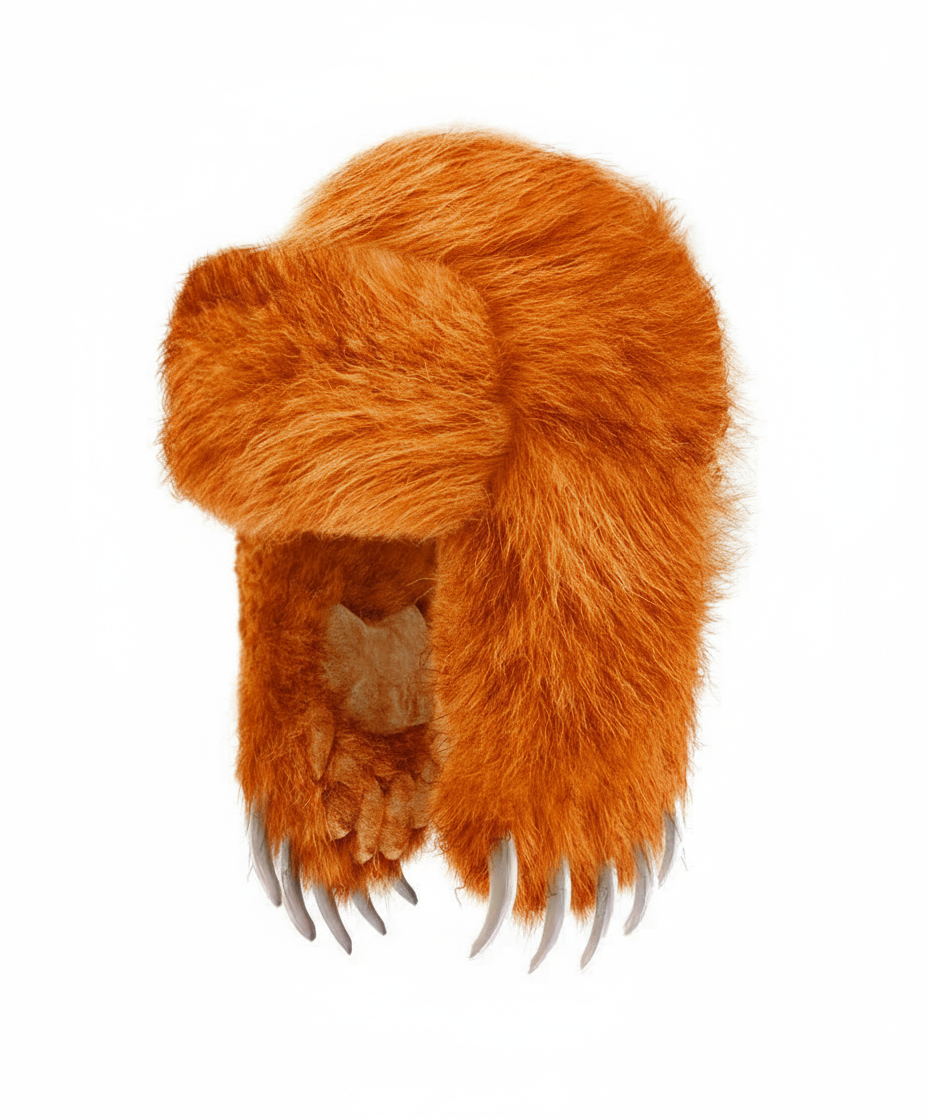 Orange Bear Claw Hat