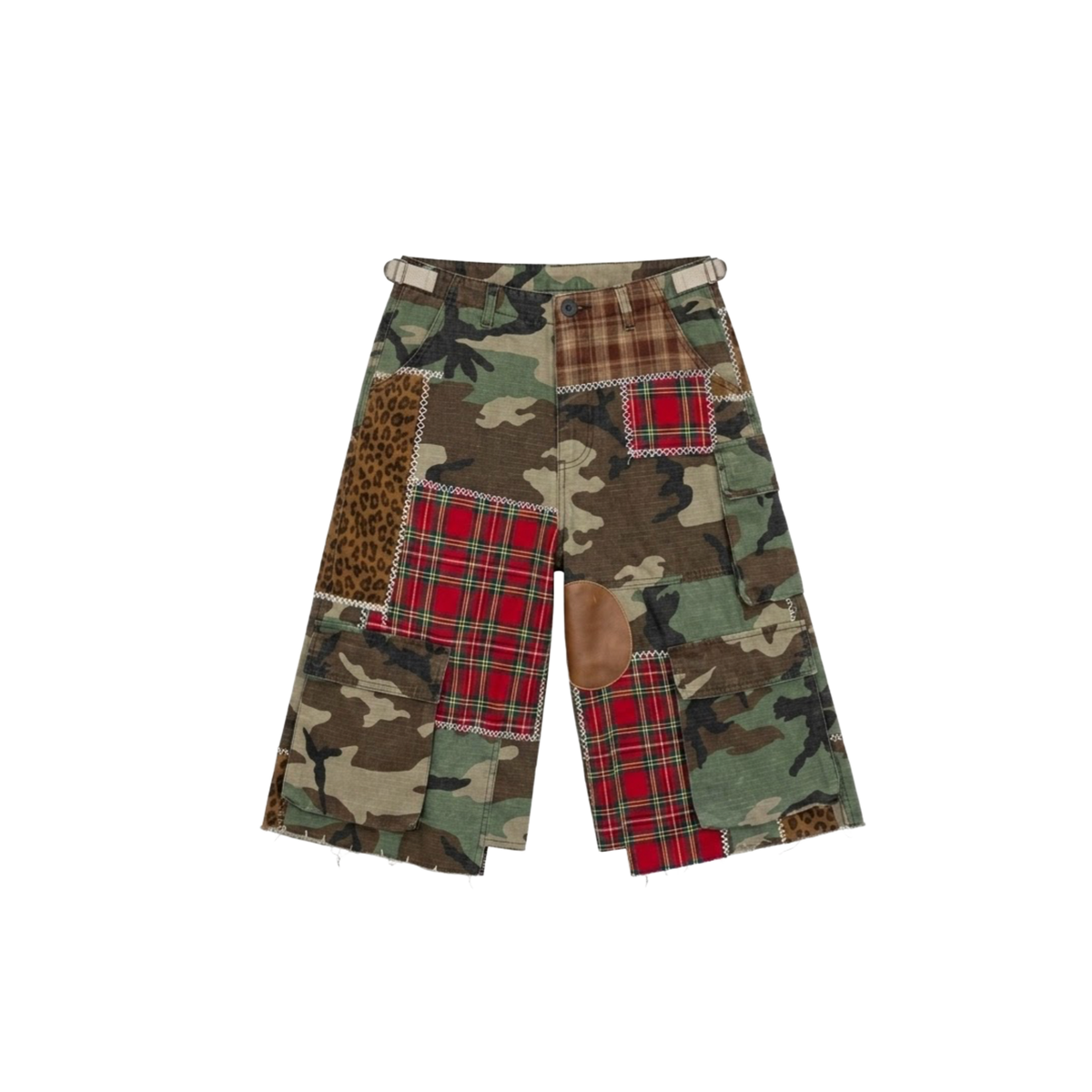 Patchwork Camo Cargo Shorts
