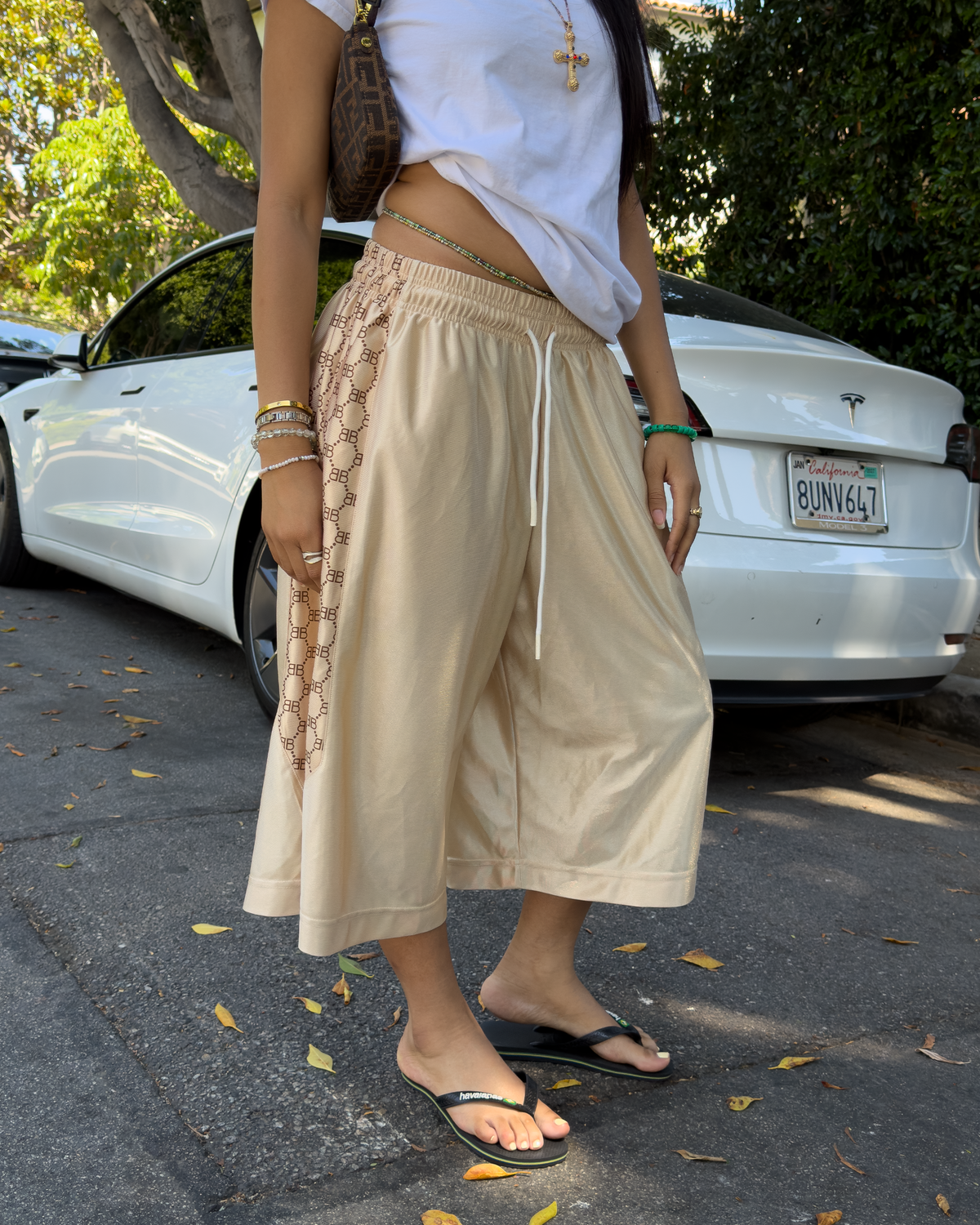 Gold BB Baggy Basketball Shorts