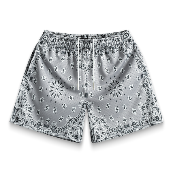 Grey Paisley V2 Shorts – Bravest Studios