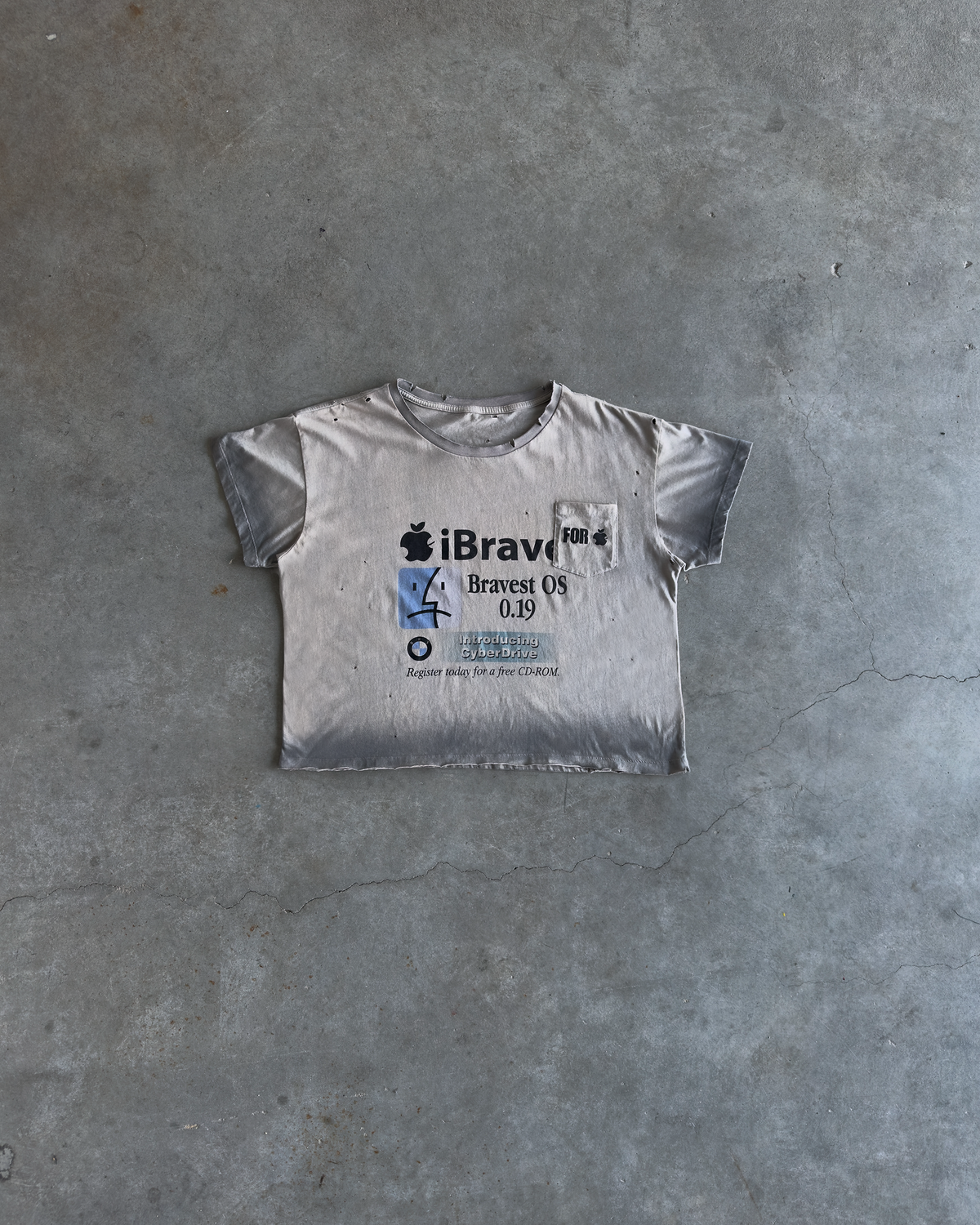 Grey iBrave Vintage Tee