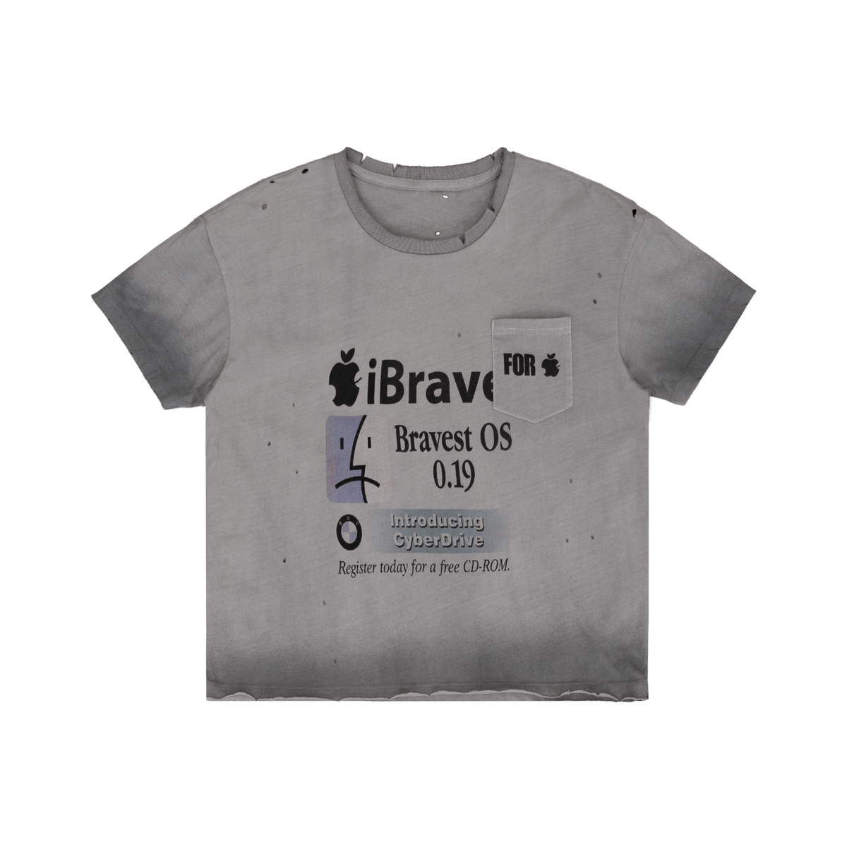Grey iBrave Vintage Tee