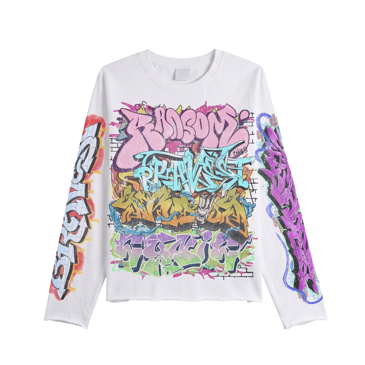 White Graf Long Sleeve Tee