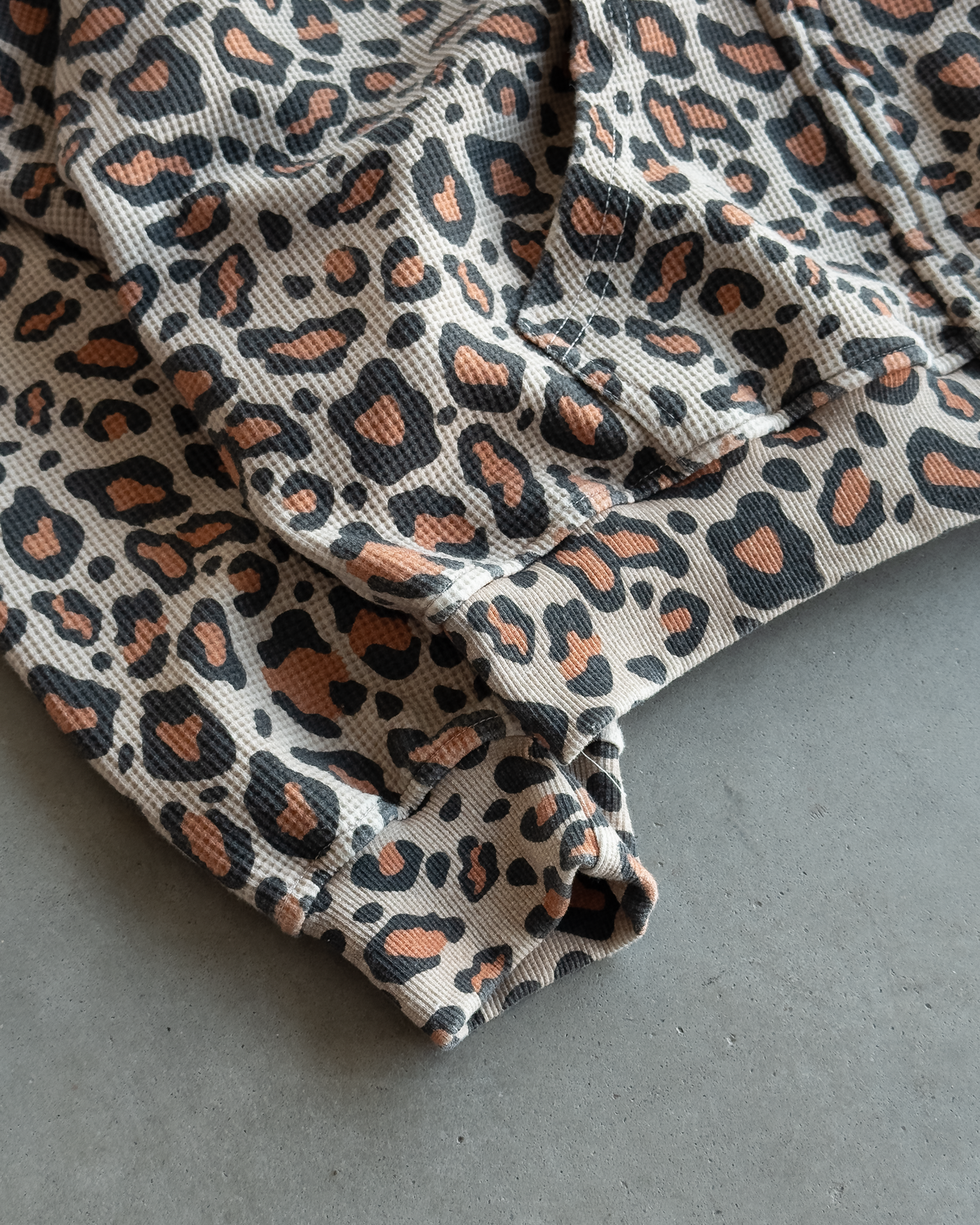 Orange Leopard Thermal Zip Hoodie