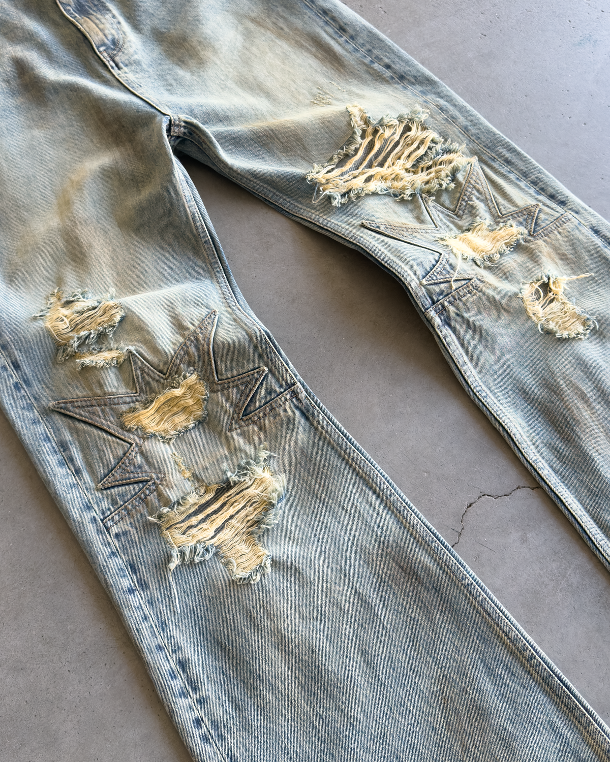 Urchin Dirty Wash Flare Denim