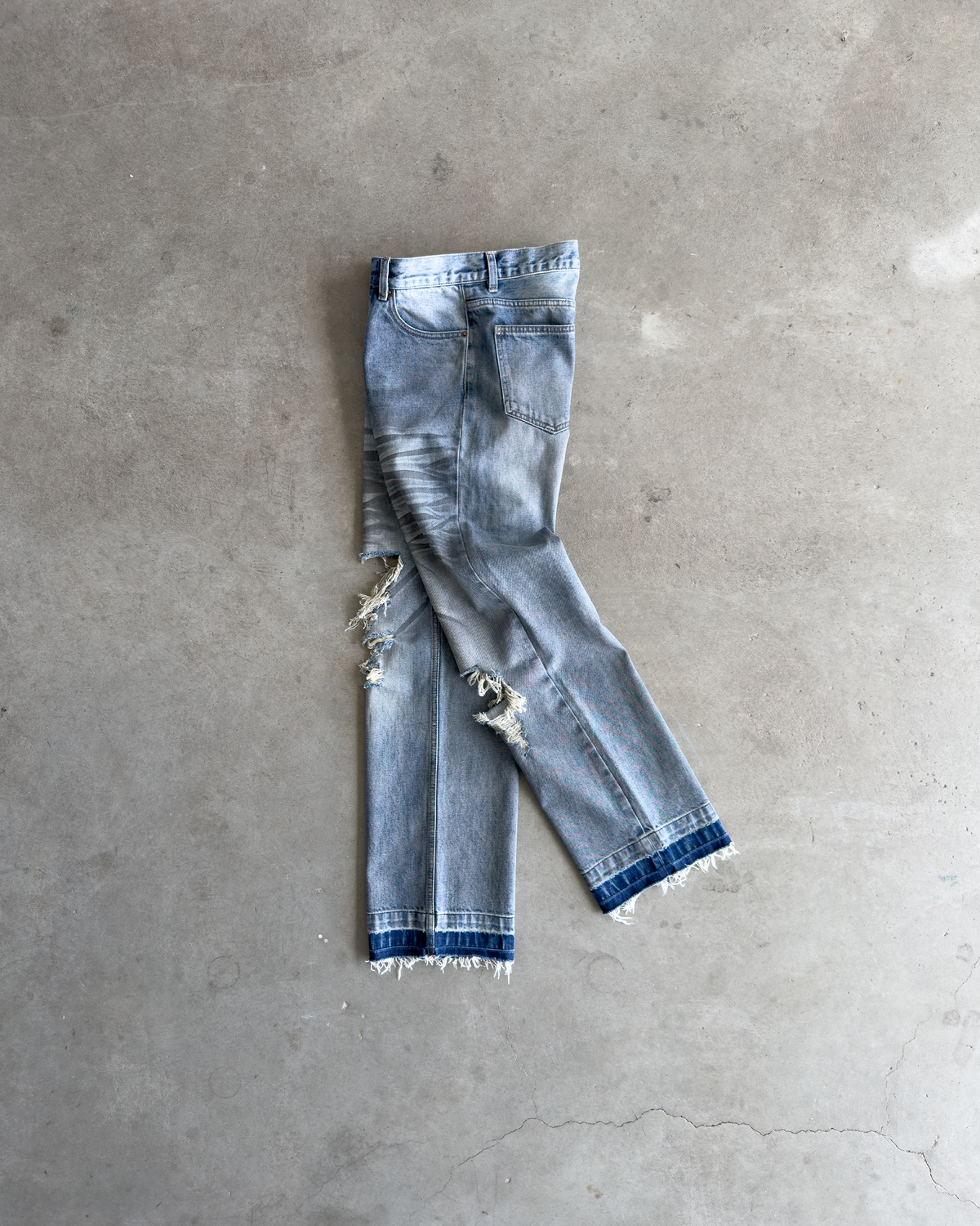 Blue Dirty Wash Denim