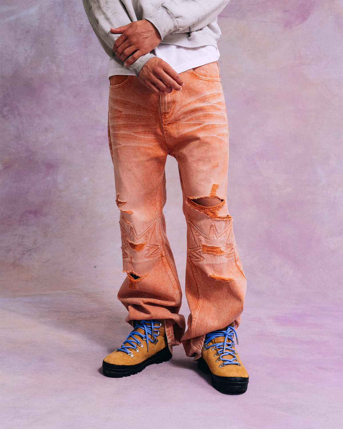 Orange Urchin Flare Denim