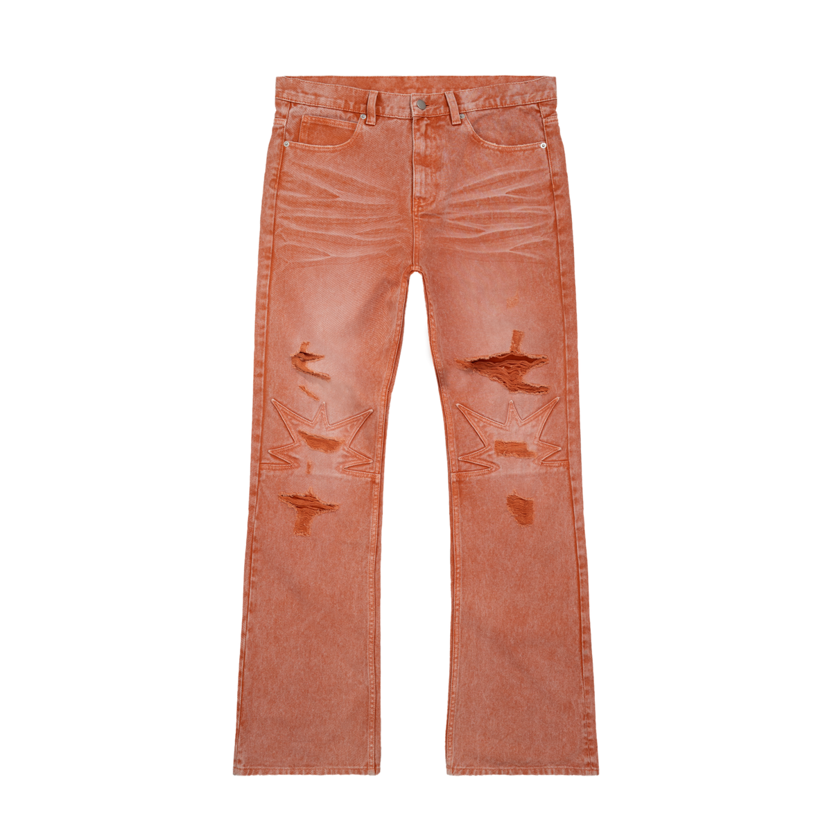Orange Urchin Flare Denim