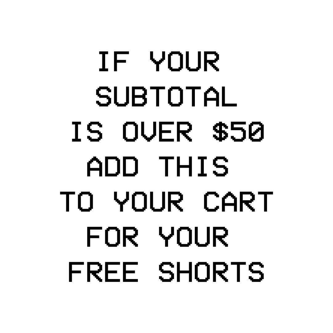 $50 Free Shorts GWP