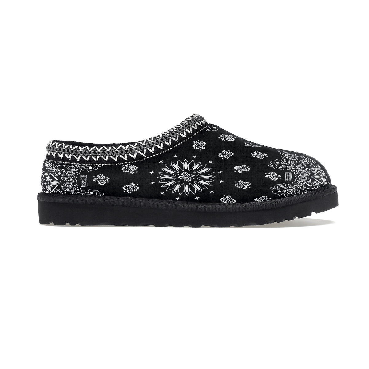 Black Paisley Slippers