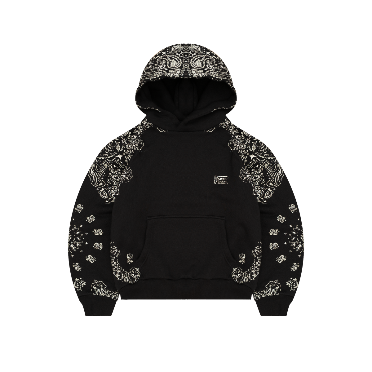 Black Paisley Hoodie